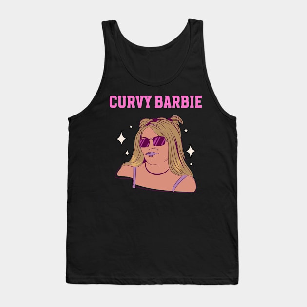 Curvy Barbie I'm Cool! Tank Top by TayaDesign